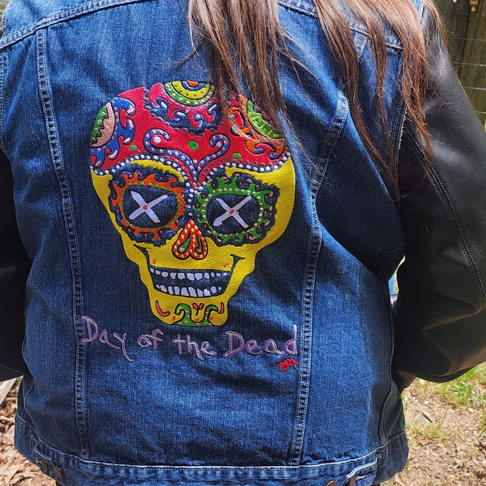 Day of the Dead Custom Levi Struss Denim Jacket